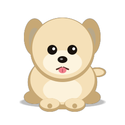 Cream pup